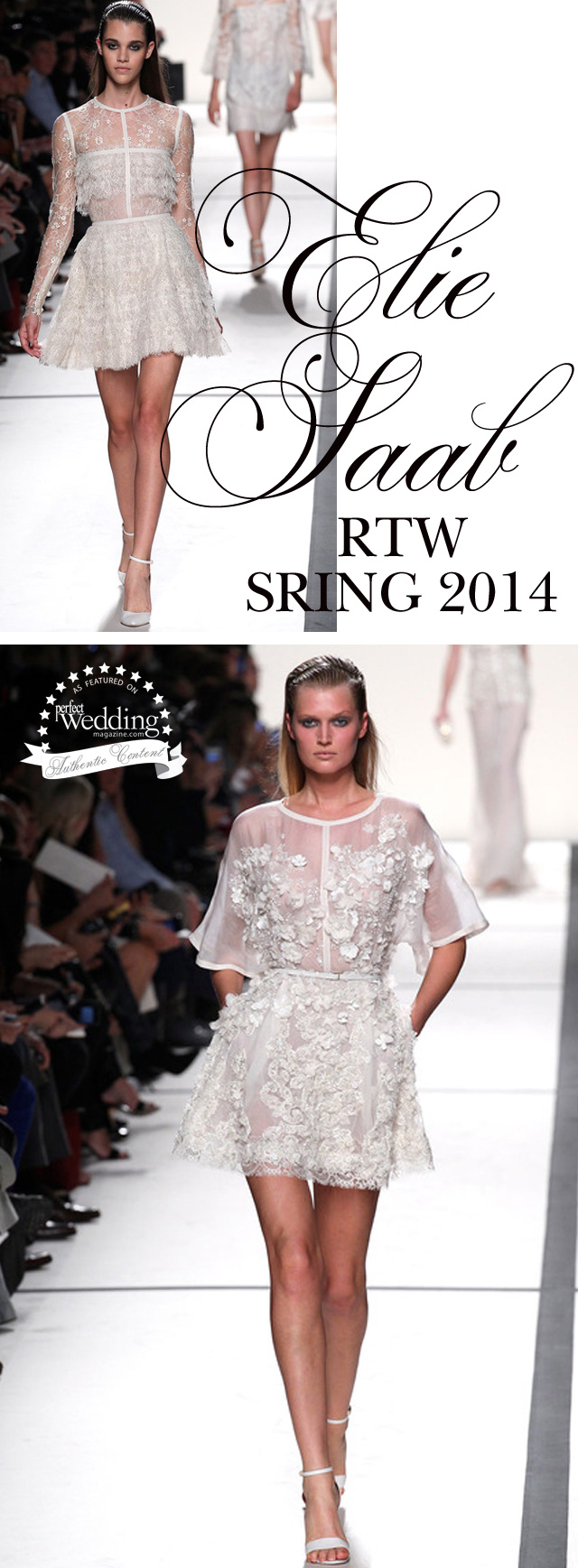 Elie Saab RTW Spring 2014, Perfect Wedding Magazine blog, Lace Gowns