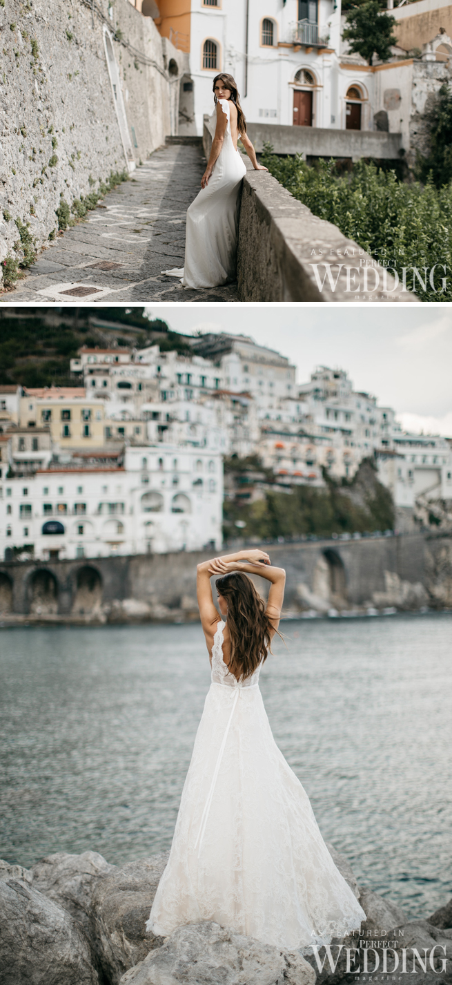 Tara Lauren Bridal, destination wedding Dresses, Tara Lauren, Perfect Wedding Magazine, Spring 2017, Spring 2017 Bridal, Amalfi Coast, 