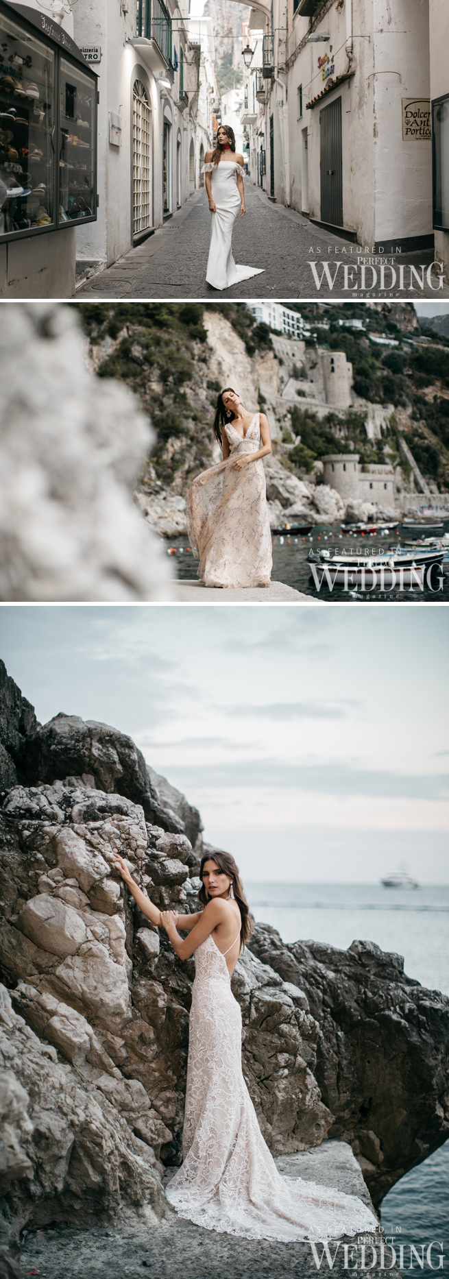 Tara Lauren Bridal, destination wedding Dresses, Tara Lauren, Perfect Wedding Magazine, Spring 2017, Spring 2017 Bridal, Amalfi Coast, Italy