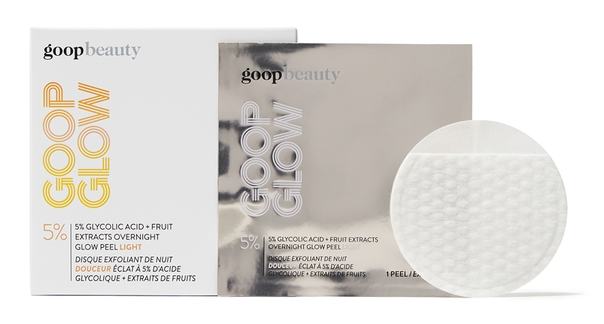 GoopGlow 5% Glycolic Overnight glow peel light improves the look and feel of the skin while sleeping
