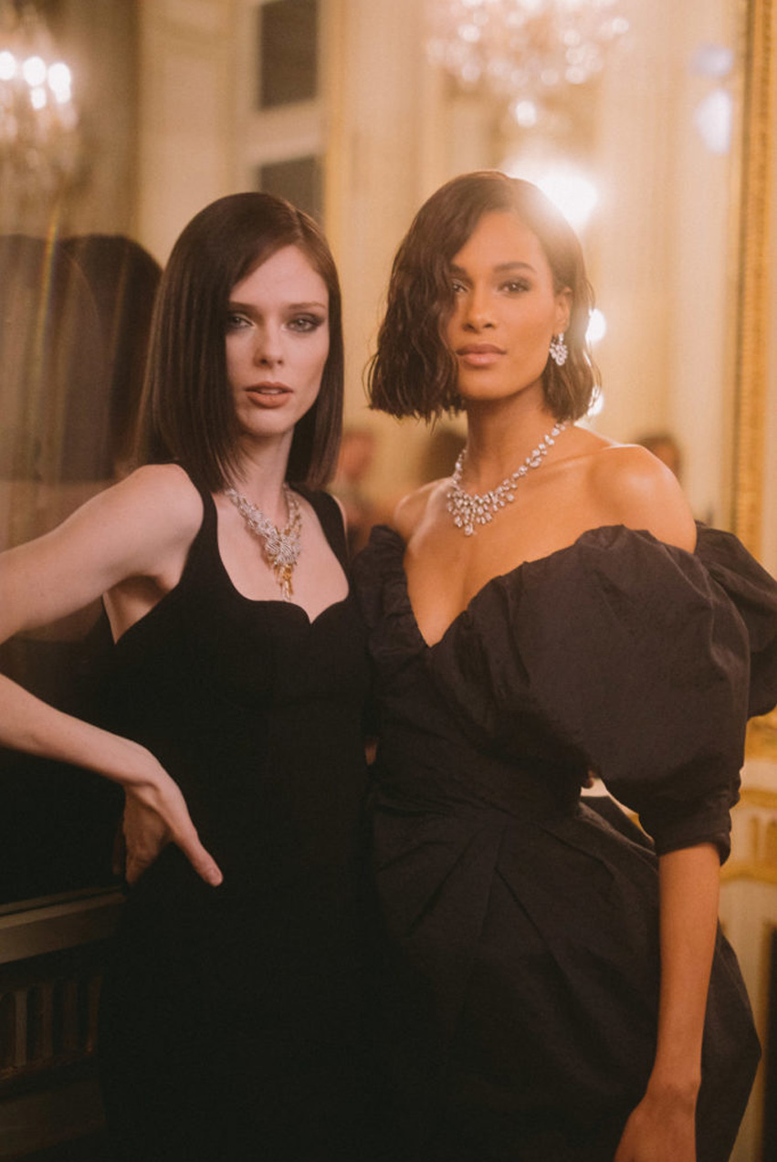 Top Models Cindy Bruna and Coco Rocha at the reopening party of Chaumet in Place Vendome Perfect Wedding Magazine