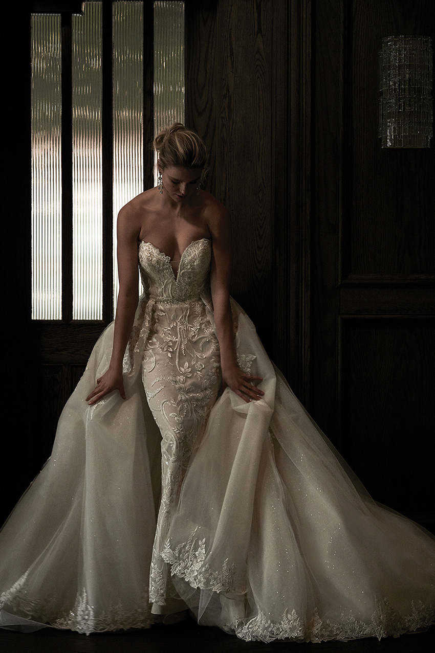 Justin alexander Signature Spring 2021 bridal collection includes luxurious detachable skirts