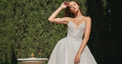 Monique Lhuillier Spring 2021 bridal collection is all about femininity and romance as seen in Perfect Wedding Magazine