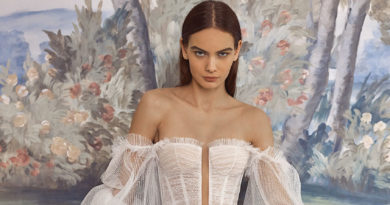 Galia Lahav Fall Winter 2021 Couture Collection includes pleated skirts and embroideries featured in Perfect Wedding Magazine