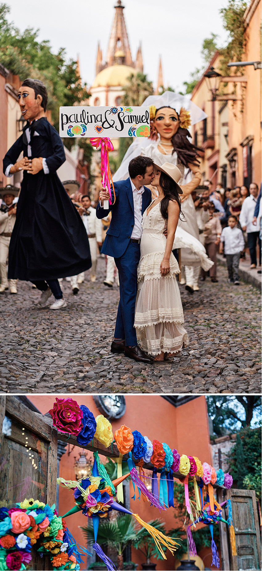 San Miguel de Allende destination wedding with traditional mexican folklore featured in Perfect Wedding Magazine 