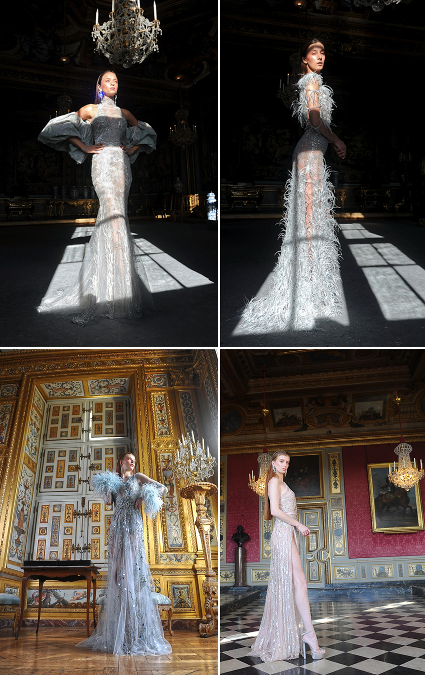 Ziad Nakad Haute Couture Spring Summer 2021 collection is sexy and slightly frivolous featured in Perfect Wedding Magazine