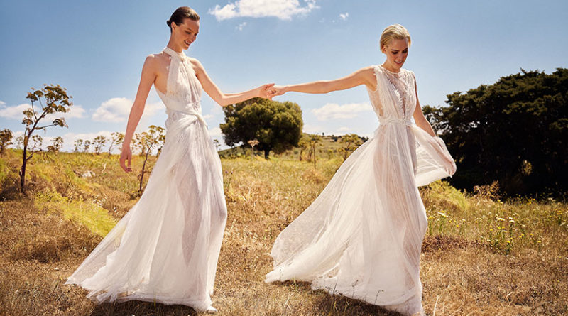 Costarellos Spring 2022 bridal collection integrated a new initiative of up-cycling waste textiles