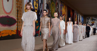 The finale of Dior runway show presenting the Spring Summer 2022 Haute Couture collection