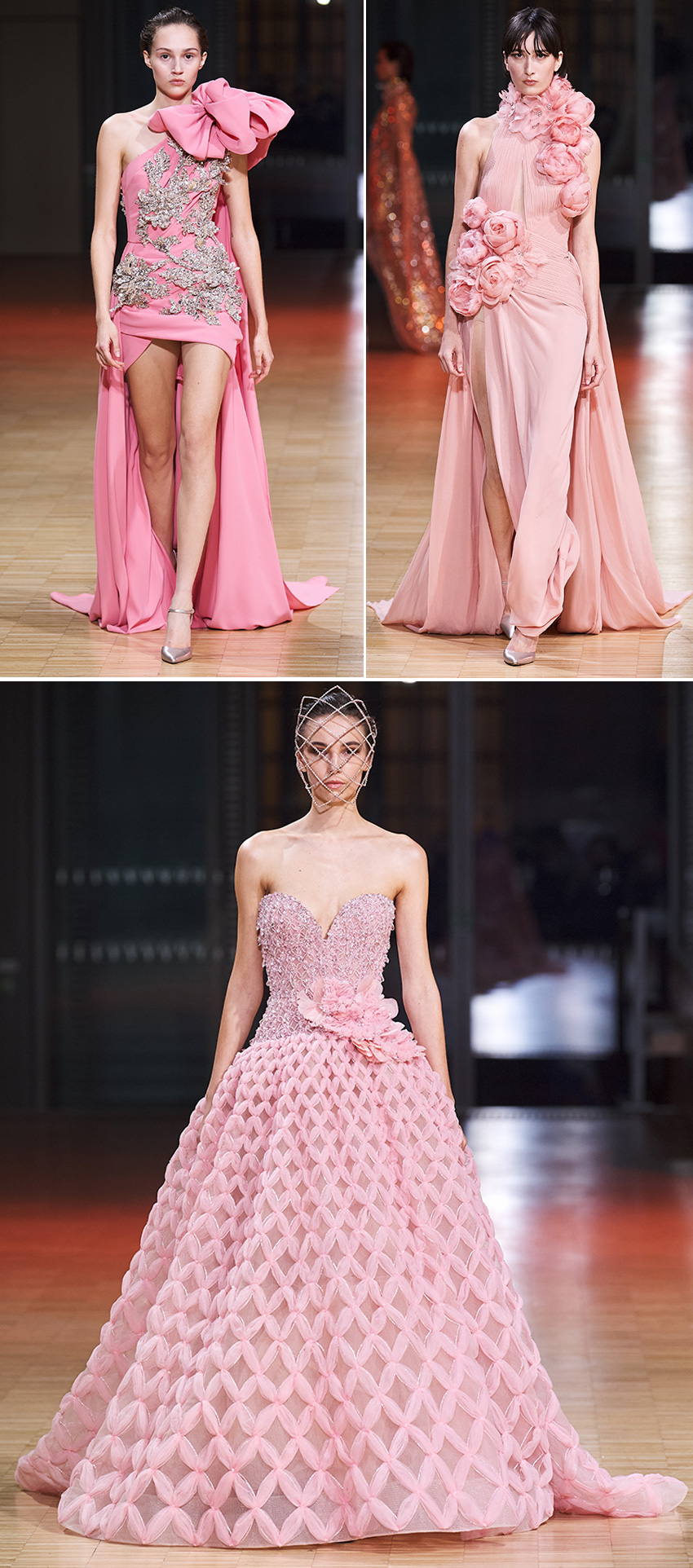 Elie Saab Spring Summer 2022 Haute Couture pink dresses