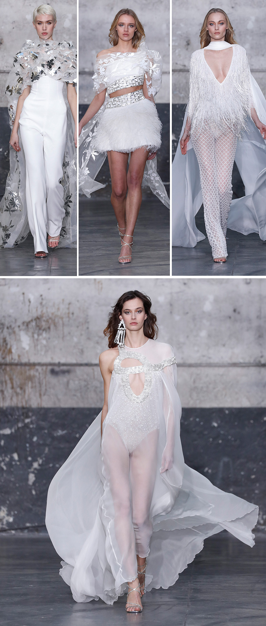Georges Chakra Spring Summer 2022 Haute Couture White dresses