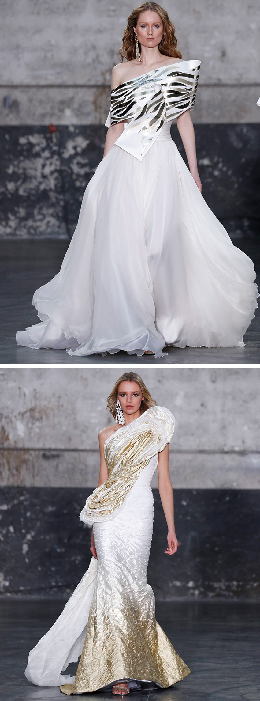 Georges Chakra Spring Summer 2022 Haute Couture Bride is inspired in the Grecian Classism