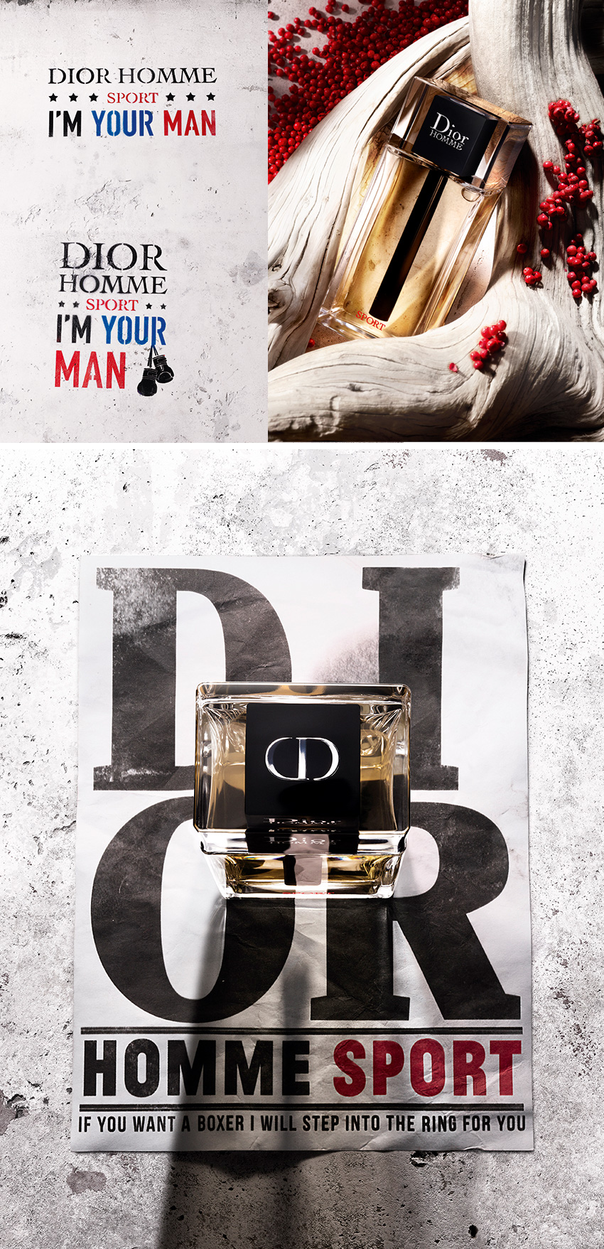 New Dior Homme Sport men fragrance features Frankincense and Amber