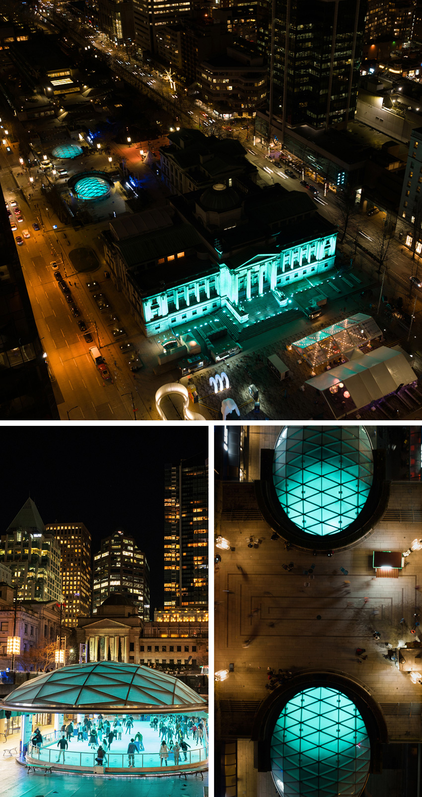 Vancouver's landmark illuminated in Tiffany Blue for Tiffany & Co. Valentine Day Campaign