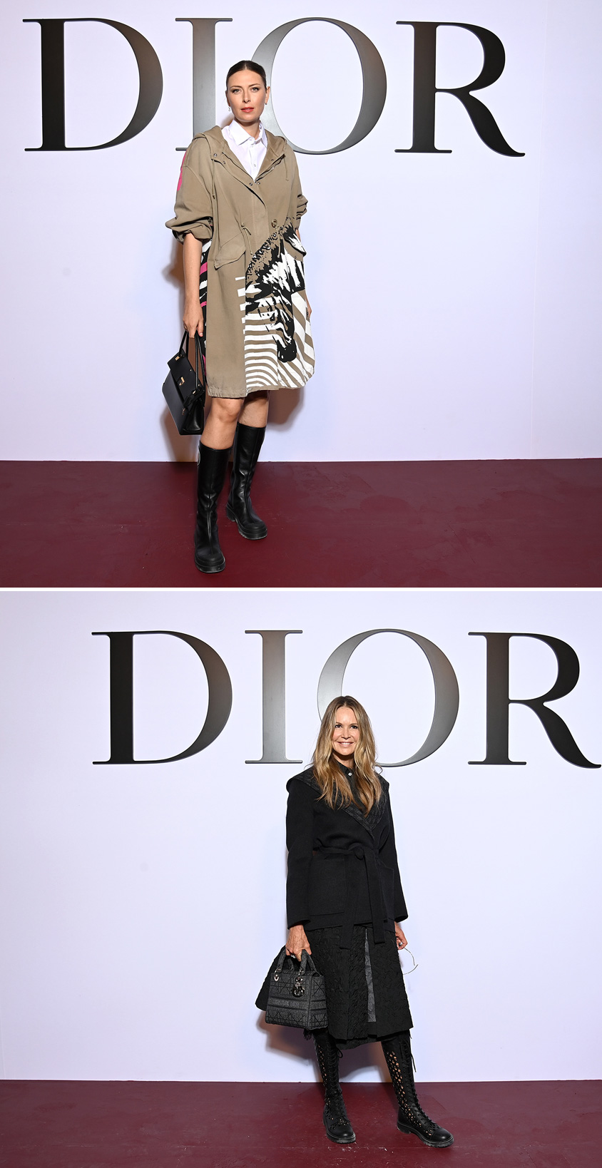 Maria Sharapova and Elle Mcpherson at Dior show in Paris