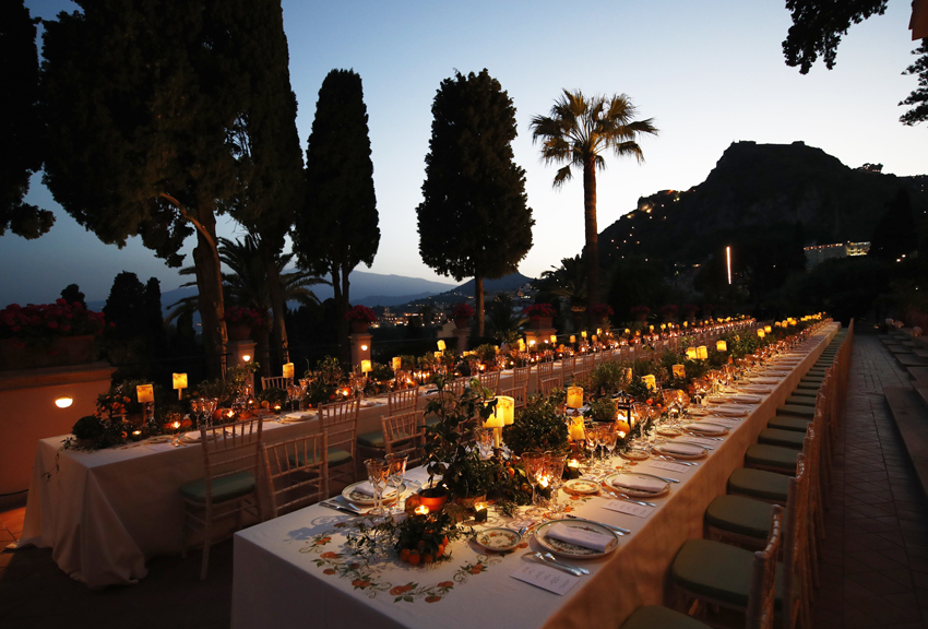 Dior Print High Jewellery presentation hosted a dinner at Grand Hotel Trimeo, Italy