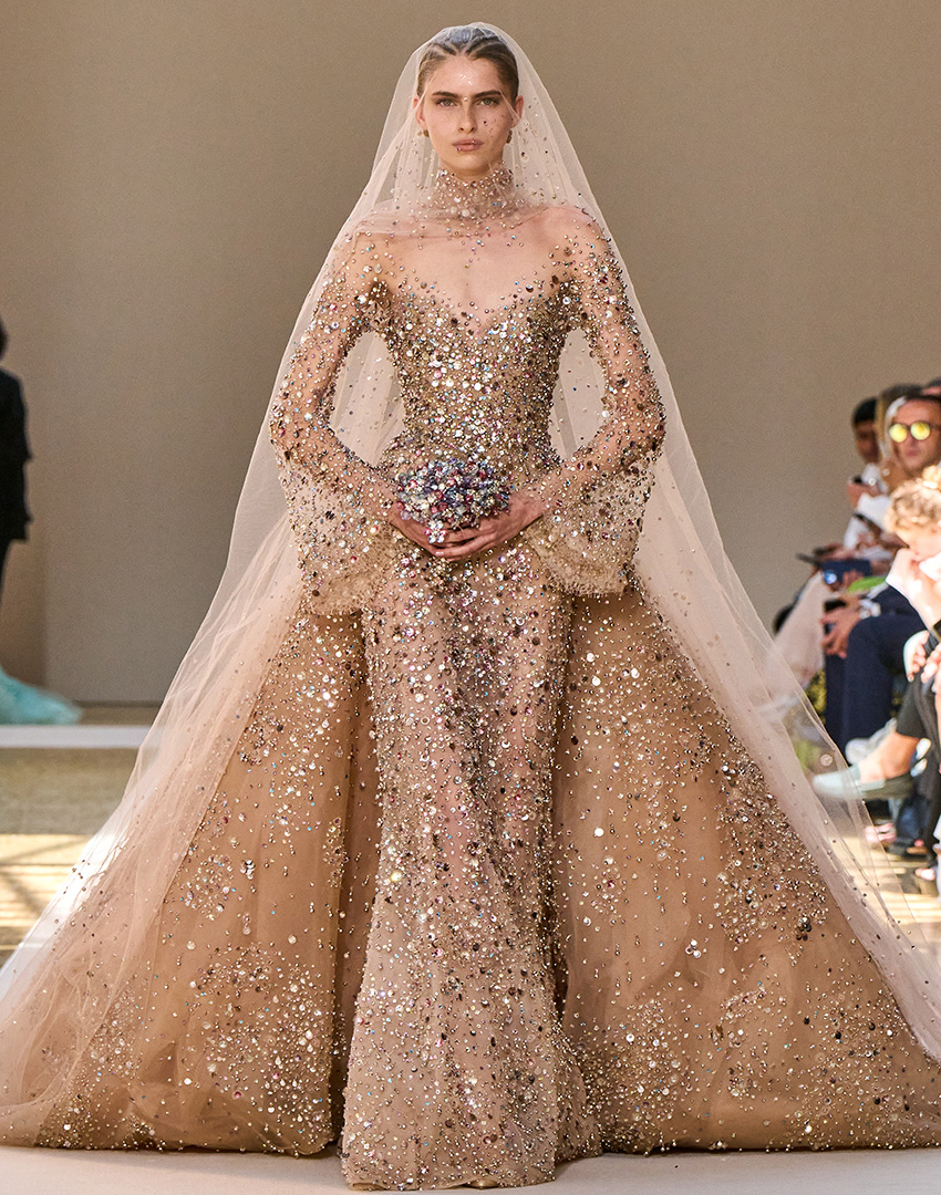 Elie Saab Haute Couture Fall Winter 2023 wedding dress