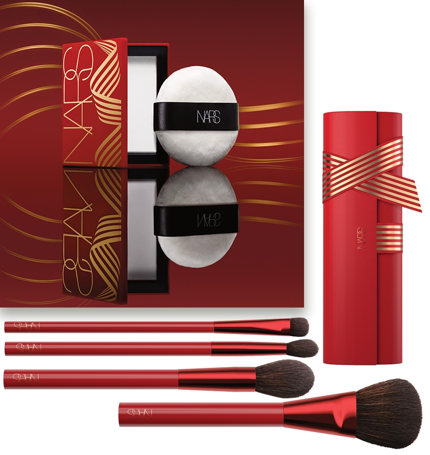 NARS cosmetics best selling essentials packaged in red and gold to celebrate the Lunar New Year of the Rabbit 