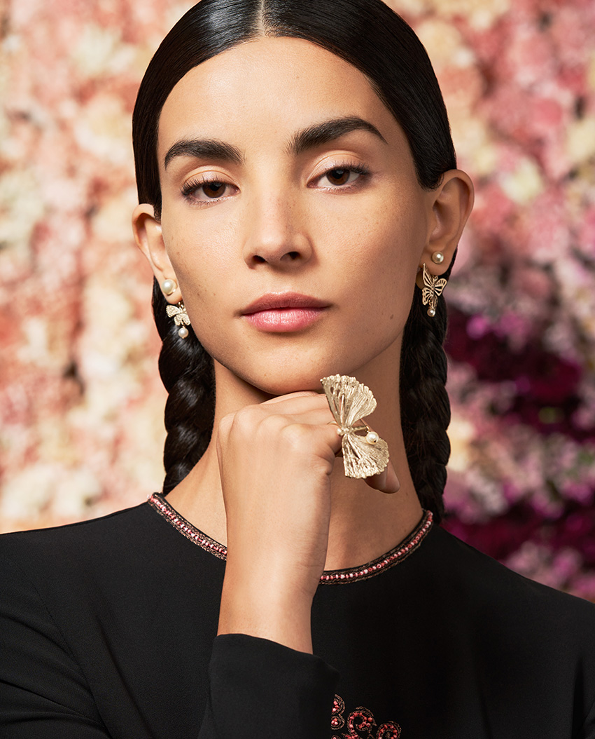 Dior beauty look created by Peter Philips with Dior Makeup for the 2024 dior cruise collection