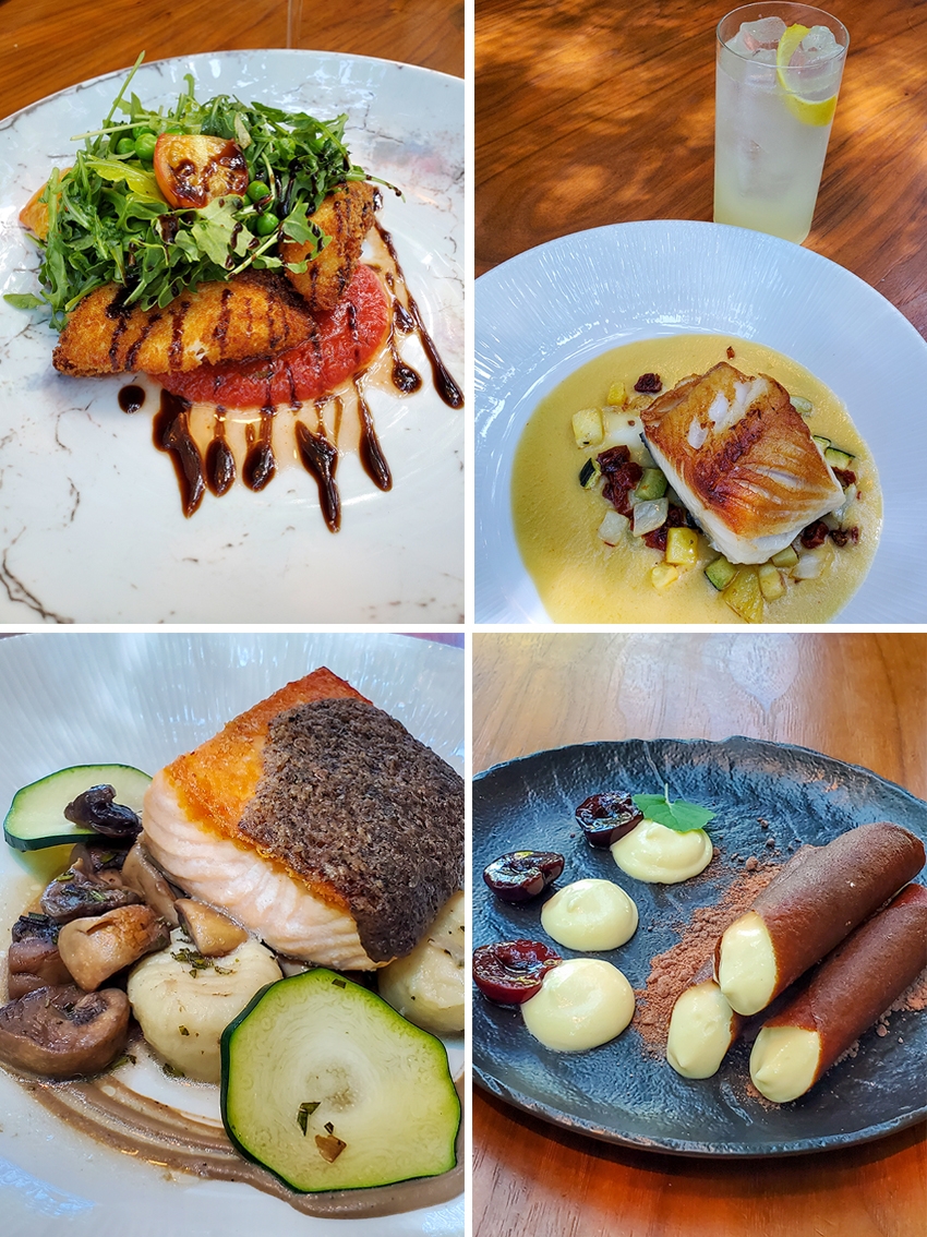 Lunch dishes at Carlino Restaurant and Bar at Shangri-La Vancouver