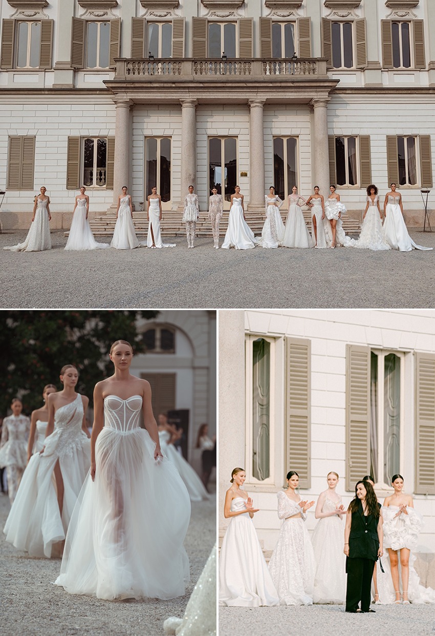 Yedyna bridal collection presented at the White Wedding Platform in Milan