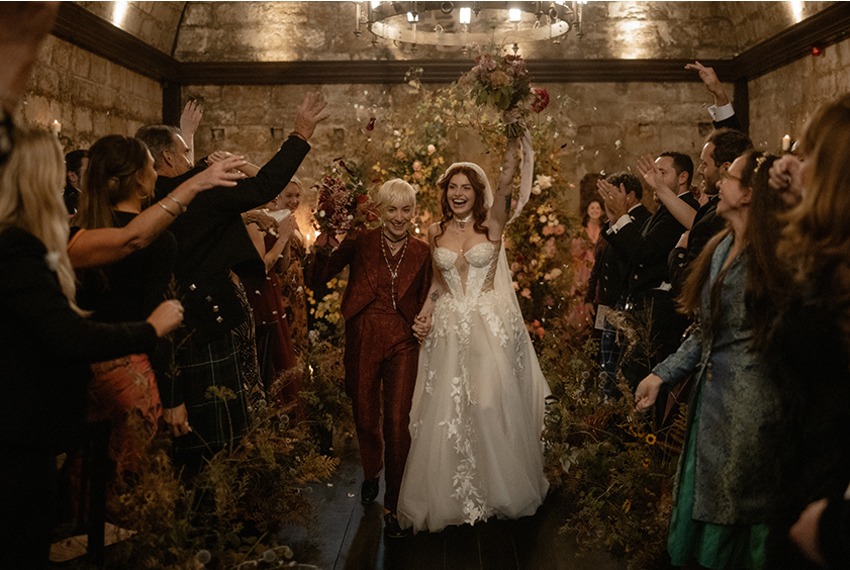 Real Wedding in the Borthwick Castle in Scotland