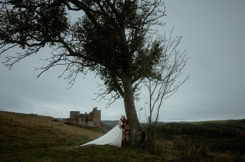 Real Wedding in Scotland at the Bordwick Castle