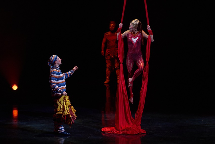 The Innocent performer at Kooza Cirque du Soleil show